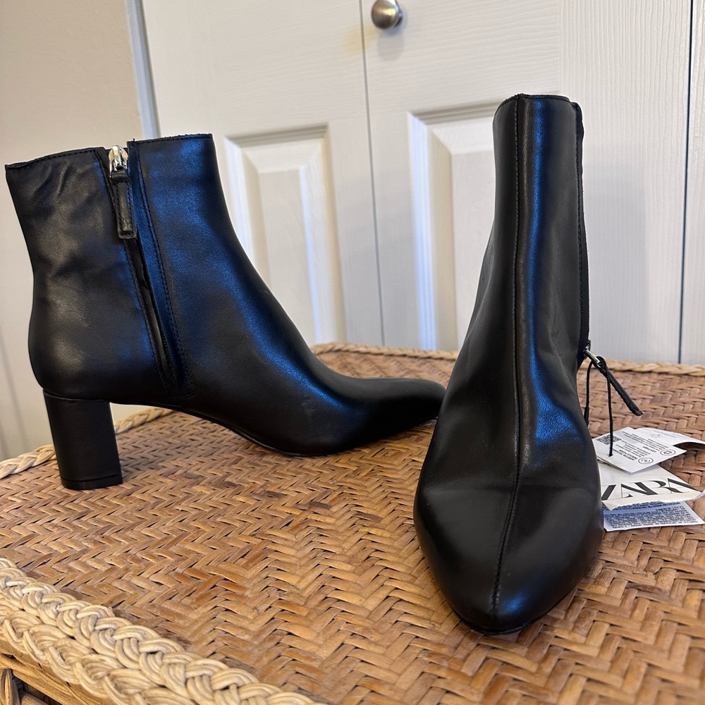 Zara black booties